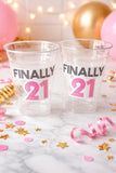 21st PARTY CUPS -21st Birthday Party 21st Party Decorations 21st Party Favors 21st Birthday 21 Birthday Party 21st Party Supplies Finally 21