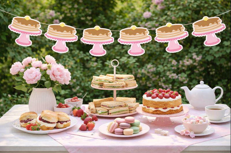 Pancake Garland, Pancake Banner, Pancakes and Pajamas, Slumber Party, Pancake Photo Prop, Pancake Decorations, Sleepover Party Decoration