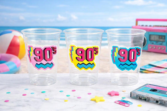 90'S PARTY CUPS - 90's Birthday Cups 90's Party Cups 90's Decorations 90's Birthday Party 90's Birthday Party Decorations 90s