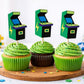 Arcade Cupcake Toppers, Arcade Game Cupcake Toppers, Video Game Cupcake Toppers - Gaming Cupcake Toppers, 80's cupcake toppers