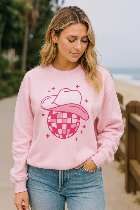Disco Cowgirl Sweatshirt, Let's Go Girls Shirt, Disco Ball Shirt, Howdy Shirt, Cowboy Shirt, Cowgirl Bachelorette, Western, Howdy, Country