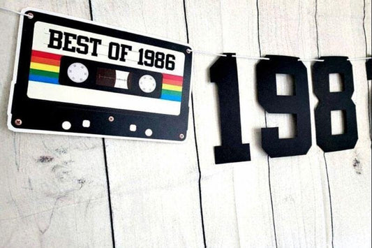 BEST OF 1986 - 40th Birthday Banner 1986 Banner 1986 Party Decorations 40th Party Decorations 40th Party Banner 40 Birthday Party Banner 80s