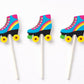 Roller Skate Cupcake Toppers - 80's party, 80's birthday party, Colorful Roller Skate Cupcake Toppers