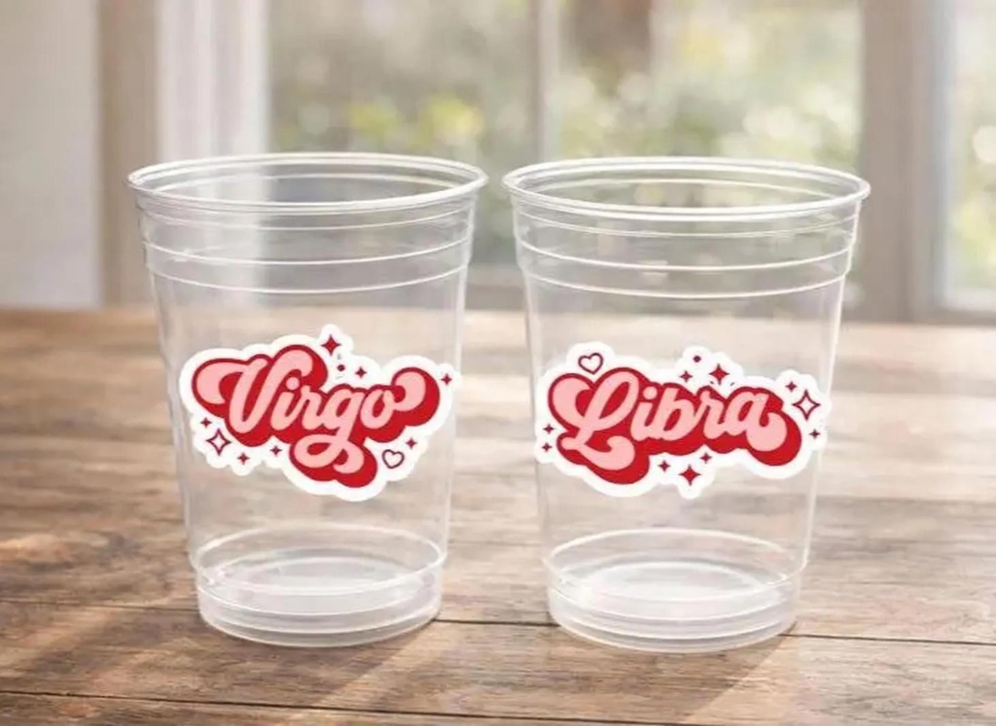 ZODIAC PARTY CUPS - Zodiac Sign Cups Astrology Sign Party Cups Zodiac Party Favors Cups Zodiac Nutrition facts Astrology Cups Horoscope Cups