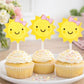 Sunshine Cupcake Toppers, Sun Cupcake Toppers, Girl Sunshine, You are my sunshine