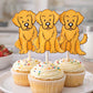 Golden Retriever Cupcake Toppers, Dog Party, Puppy Party Cupcake Toppers, Dog Cupcake Toppers, Dog Birthday Decorations, Dog Cake Toppers