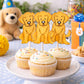 Golden Retriever Cupcake Toppers, Dog Party, Puppy Party Cupcake Toppers, Dog Cupcake Toppers, Dog Birthday Decorations, Dog Cake Toppers