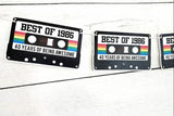 40th Cassette Tape Birthday Banner, Best of 1986 Banner 1986 Party Decorations 40th Party Decorations 40th Party Garland 40th Party Banner