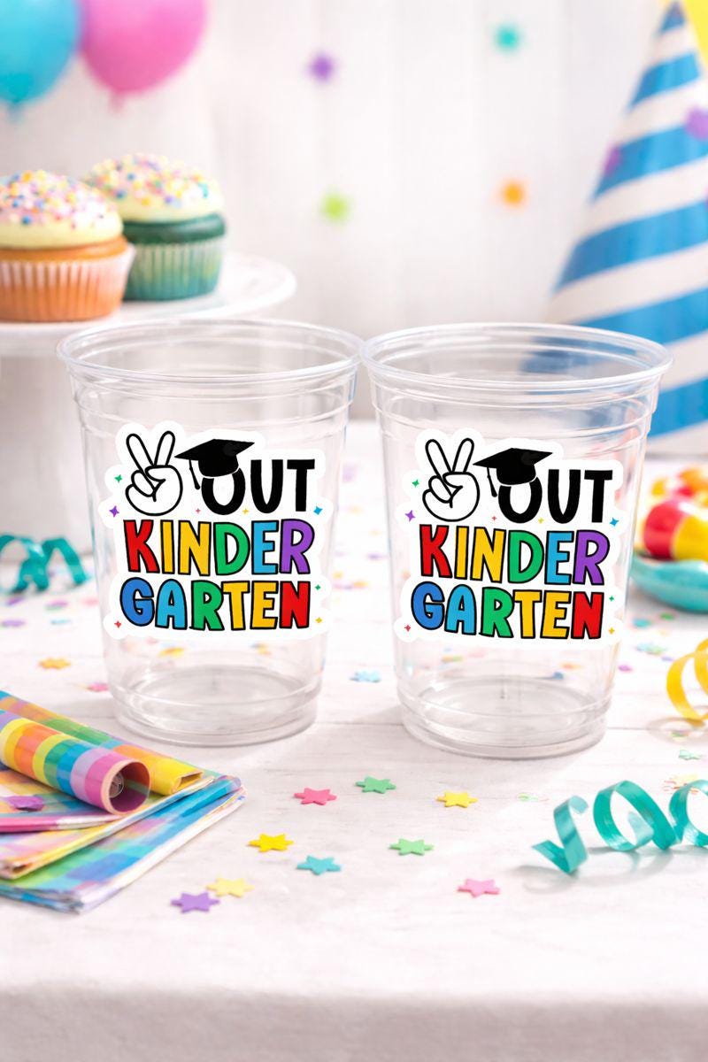 KINDERGARTEN GRADUATION CUPS - Kindergarten Graduation Cups 2026 Graduation Cups Graduation Party Graduation 2026 Party Favors Kinder Party