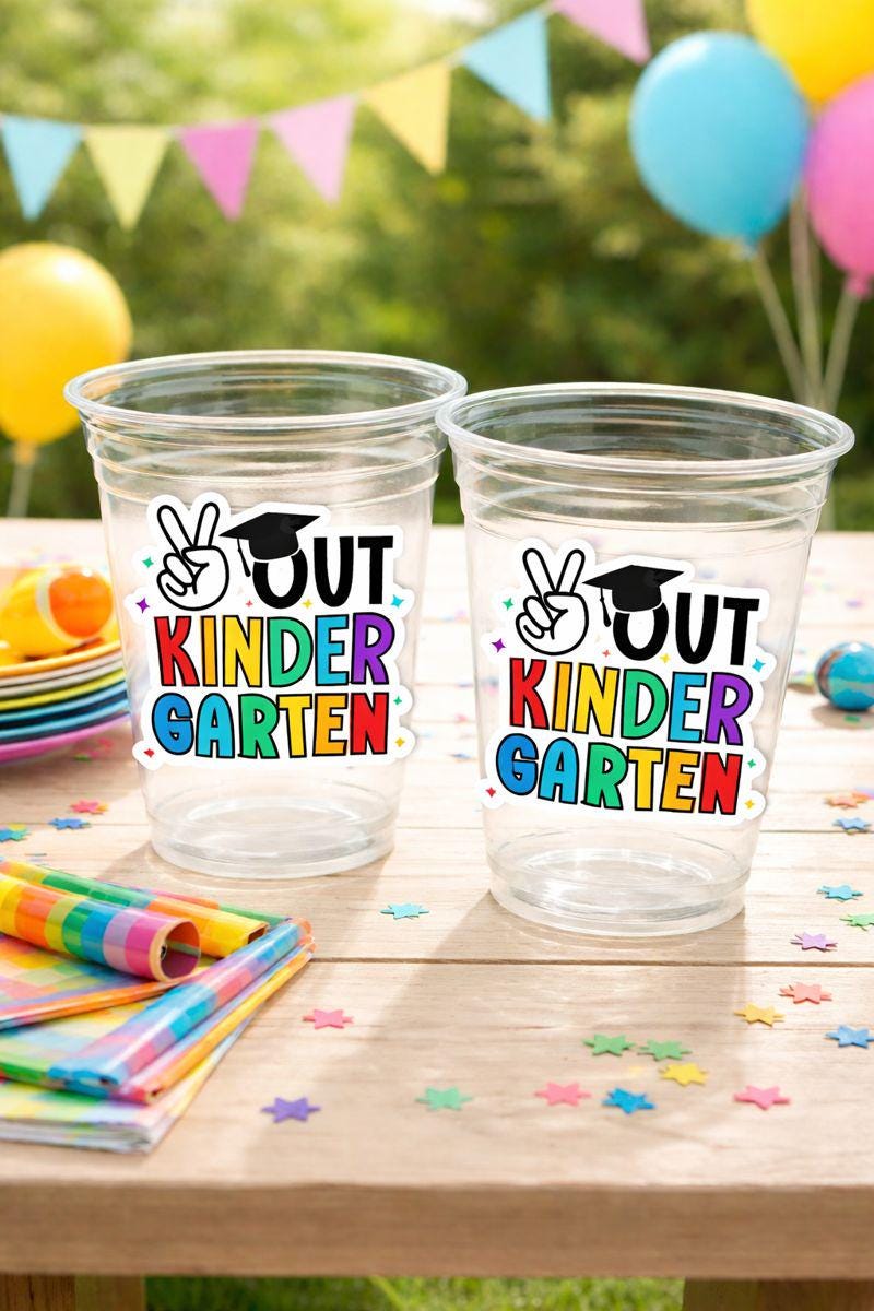 KINDERGARTEN GRADUATION CUPS - Kindergarten Graduation Cups 2026 Graduation Cups Graduation Party Graduation 2026 Party Favors Kinder Party