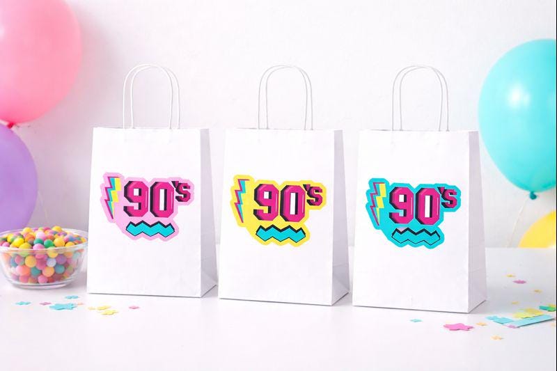 90's PARTY BAGS - 90s Party Goody Bags I Love The 90s Birthday 90s Goody Bags 90s Favor Bags 90s Party Favors 90s Birthday Party Decorations