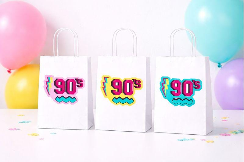 90's PARTY BAGS - 90s Party Goody Bags I Love The 90s Birthday 90s Goody Bags 90s Favor Bags 90s Party Favors 90s Birthday Party Decorations