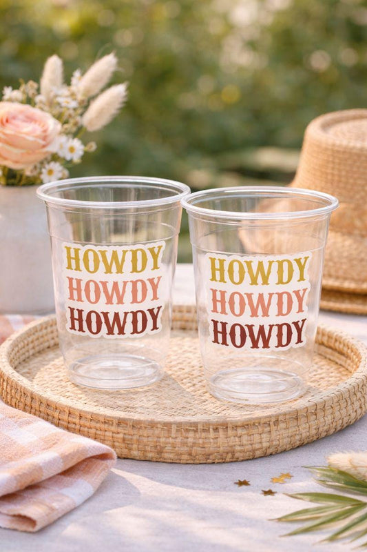 COWGIRL PARTY CUPS - Cowboy Party Cups Cowgirl Cups Cowgirl Party Decorations Cowgirl Bachelorette Party Cowgirl Howdy Birthday Rodeo Party