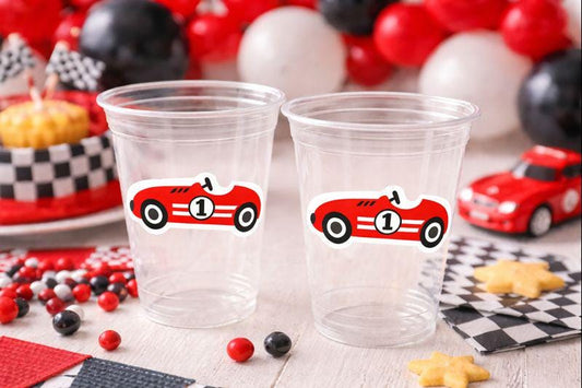 RACING PARTY CUPS - Race Car Cups Racing Birthday Cups Racing Birthday Cups Race Car Party Favors Racing Party Favors Racing Decorations