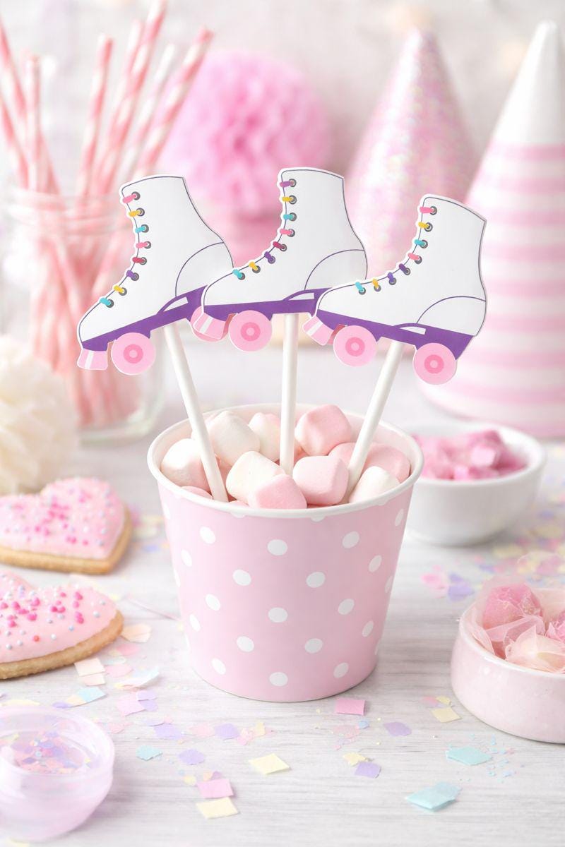 Roller Skate Cupcake Toppers