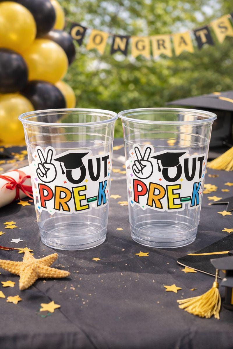 PRESCHOOL GRADUATION CUPS - Preschool Graduation Cups 2026 Preschool Cups Graduation Party Graduation 2026 Party Favors Pre-K Party Cups