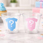 GENDER REVEAL PARTY Cups - Pink and Blue One piece Cups Gender Reveal Baby Shower Gender Reveal Decorations Gender Reveal Cup Baby One piece