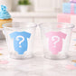 GENDER REVEAL PARTY Cups - Pink and Blue One piece Cups Gender Reveal Baby Shower Gender Reveal Decorations Gender Reveal Cup Baby One piece