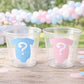 GENDER REVEAL PARTY Cups - Pink and Blue One piece Cups Gender Reveal Baby Shower Gender Reveal Decorations Gender Reveal Cup Baby One piece