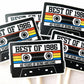 40th Birthday Party Cupcake Toppers Tan Cassette 40th Birthday Cupcake Toppers Best of 1985 Birthday Vintage 1985 Party 40th Birthday Party