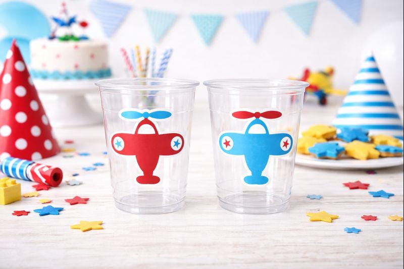 Airplane Party Cups, Airplane Treat Cups, Airplane Party Favors, Airplane Birthday Favors, Plane Party, Plane Birthday Party Cups Decoration