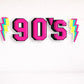 90s Party Banner, Retro Birthday Banner, Custom 90s Theme Party Decor, Personalized Throwback Birthday Sign