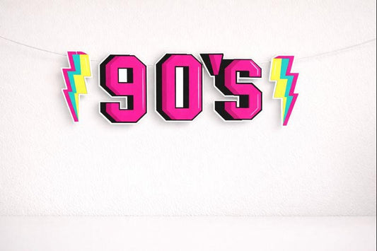 90s Party Banner, Retro Birthday Banner, Custom 90s Theme Party Decor, Personalized Throwback Birthday Sign