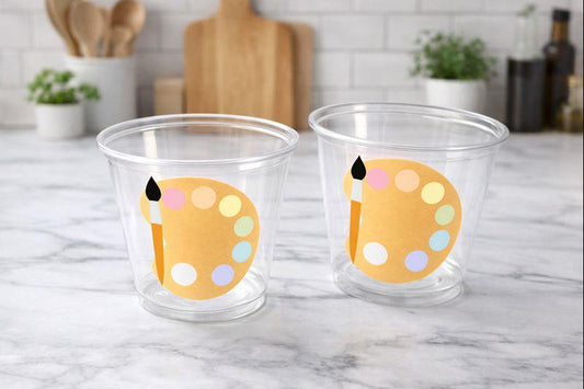 ART PARTY CUPS - Art Painting Party Treat Cups Paint Party Favors Art Party Cups Art Party Paint Pallette Painting Party Favors Paint Favor
