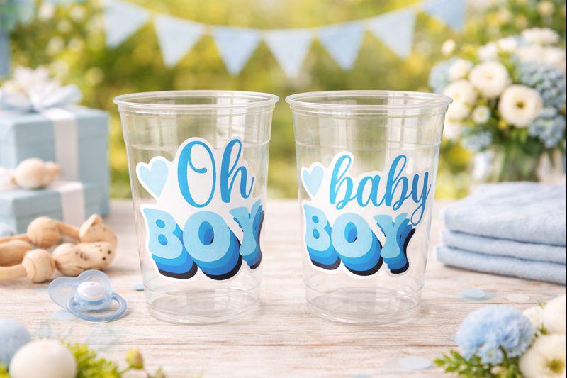 Oh Boy Cups Oh Baby Baby Shower Favors Oh Boy Oh Boy Baby Shower Decorations Boy Baby Shower Party Cups Boy Baby Shower Party Favors Cups