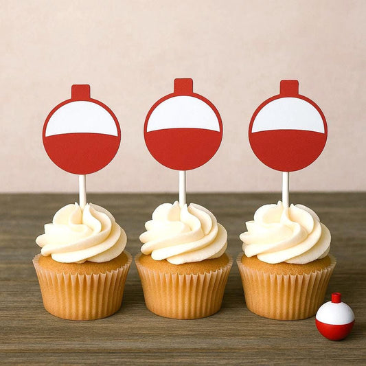 Fishing Cupcake Toppers, Fishing Bobber Cupcake Toppers, Fishing Party Cupcake Toppers, Fishing Birthday, Fishing Party, Fishing Baby Shower