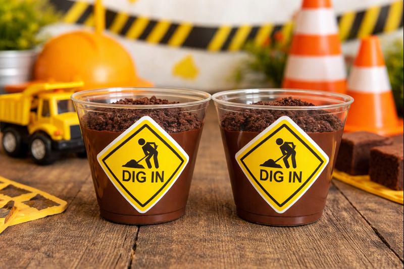 CONSTRUCTION PARTY CUPS - Dig In Party Cups Construction Truck Cups Construction Birthday Construction Party Construction Decorations