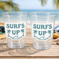 Surf Birthday Cups, The Big One Cups, 1st Birthday Party Cups, Surf Birthday Party Favors, Boy Surfing Cups, Surfs Up, Surfer, Catch A Wave