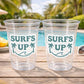 Surf Birthday Cups, The Big One Cups, 1st Birthday Party Cups, Surf Birthday Party Favors, Boy Surfing Cups, Surfs Up, Surfer, Catch A Wave