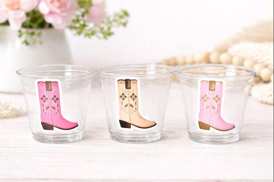 COWGIRL PARTY CUPS - Cowgirl Cups Cowgirl Party Decorations Cowgirl Baby Shower Decorations Baby Sprinkle Cowgirl Boots Birthday Decor Favor