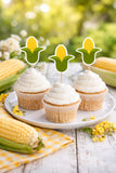 Corn Cupcake Toppers Corn Birthday Corn Party Decorations Fall Party Cupcake Toppers