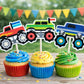 Monster Truck Cupcake Toppers Monster Truck Party Decorations Monster Truck Cake Toppers Monster Truck Birthday Supplies Monster Truck Party