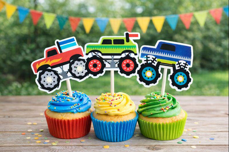Monster Truck Cupcake Toppers Monster Truck Party Decorations Monster Truck Cake Toppers Monster Truck Birthday Supplies Monster Truck Party