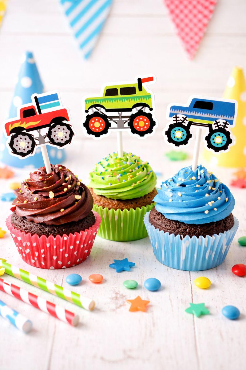 Monster Truck Cupcake Toppers Monster Truck Party Decorations Monster Truck Cake Toppers Monster Truck Birthday Supplies Monster Truck Party