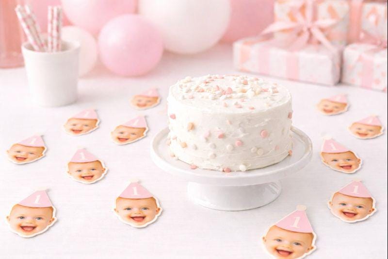 Custom Photo Confetti – 1.5 Inch Face Confetti – Personalized Birthday Table Scatter – Photo Party Decor