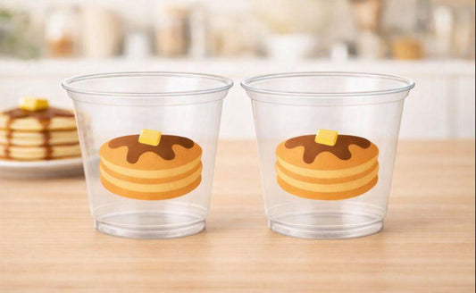 Pancake Party Cups, Pancake Treat Cups, Pancake Birthday, Pancake Party, Pancake Party Favors, Pancakes and Pajamas, Pancake Decorations