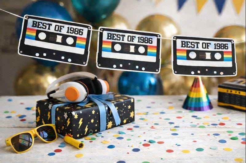 40th Birthday Banner Best of 1984 Banner 1984 Party Decorations 40th Party Decorations 40th Party Banner 40th Party Banner 40th Garland