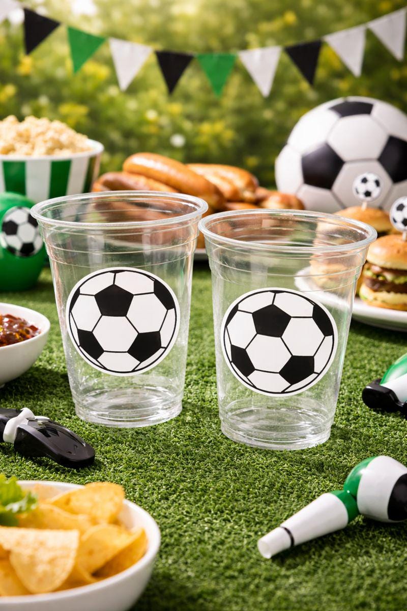 SOCCER PARTY CUPS - Soccer Party Cups Soccer Birthday Soccer Party Soccer Decorations Soccer Party Supplies Soccer Birthday Party Soccer