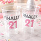 21st PARTY CUPS -21st Birthday Party 21st Party Decorations 21st Party Favors 21st Birthday 21 Birthday Party 21st Party Supplies Finally 21