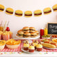 Hamburger Garland, Hamburger Banner, Fast Food Banner, Fast Food Garland, Photo Prop