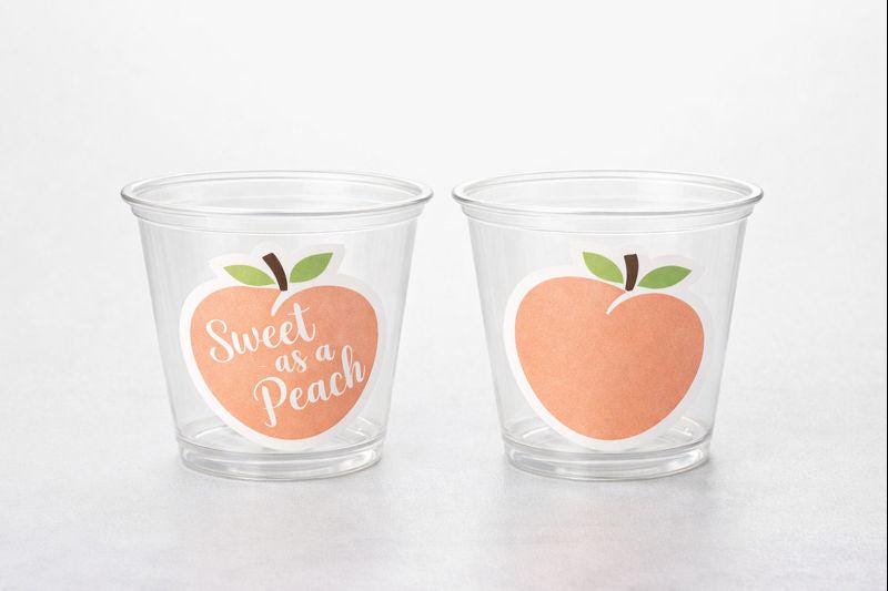 PEACH PARTY CUPS- Peach Birthday Party Peach First Birthday Peach 1st Birthday Peach Party Decorations Peach Party Supplies Sweet as a Peach