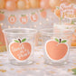 PEACH PARTY CUPS- Peach Birthday Party Peach First Birthday Peach 1st Birthday Peach Party Decorations Peach Party Supplies Sweet as a Peach