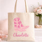 Personalized Name Tote, Bridesmaid Tote, Bridesmaids Totes, Cowgirl Bachelorette Gifts, Cowgirl Bachelorette Tote Bags, Bridesmaid Gift Tote