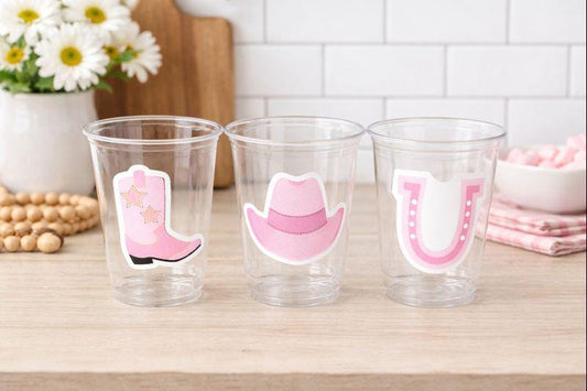 COWGIRL PARTY CUPS - Cowgirl Cups Cowgirl Party Decorations Cowgirl Baby Shower Decorations Baby Sprinkle Cowgirl Boots Birthday Decor Favor