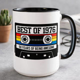 50th BIRTHDAY MUG 50th Party Decorations 50th Party Favors 50th Birthday Gift Cassette Tape Mug Best of 1976 Birthday Vintage 1976, Gifts