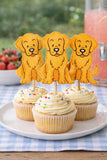 Golden Retriever Cupcake Toppers, Dog Party, Puppy Party Cupcake Toppers, Dog Cupcake Toppers, Dog Birthday Decorations, Dog Cake Toppers